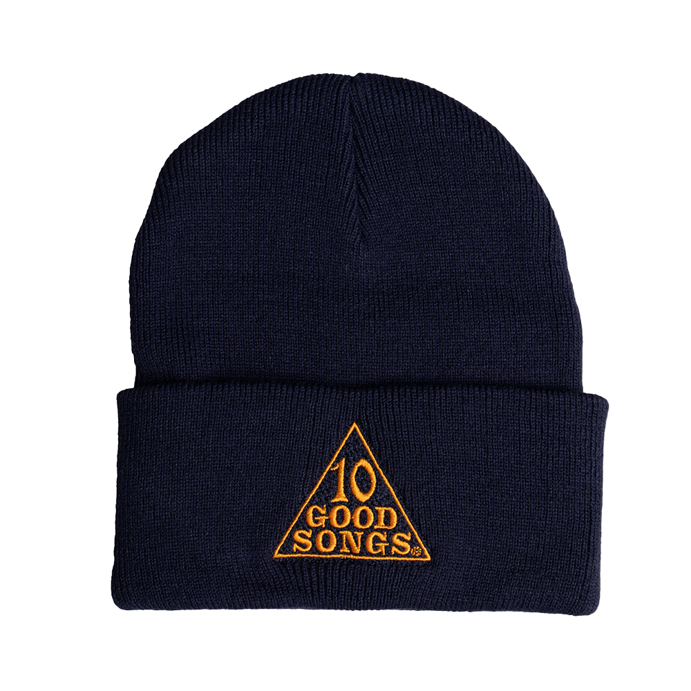 BE THE WHEEL // 10 Good Songs Embroidered Navy Beanie – Theo Katzman