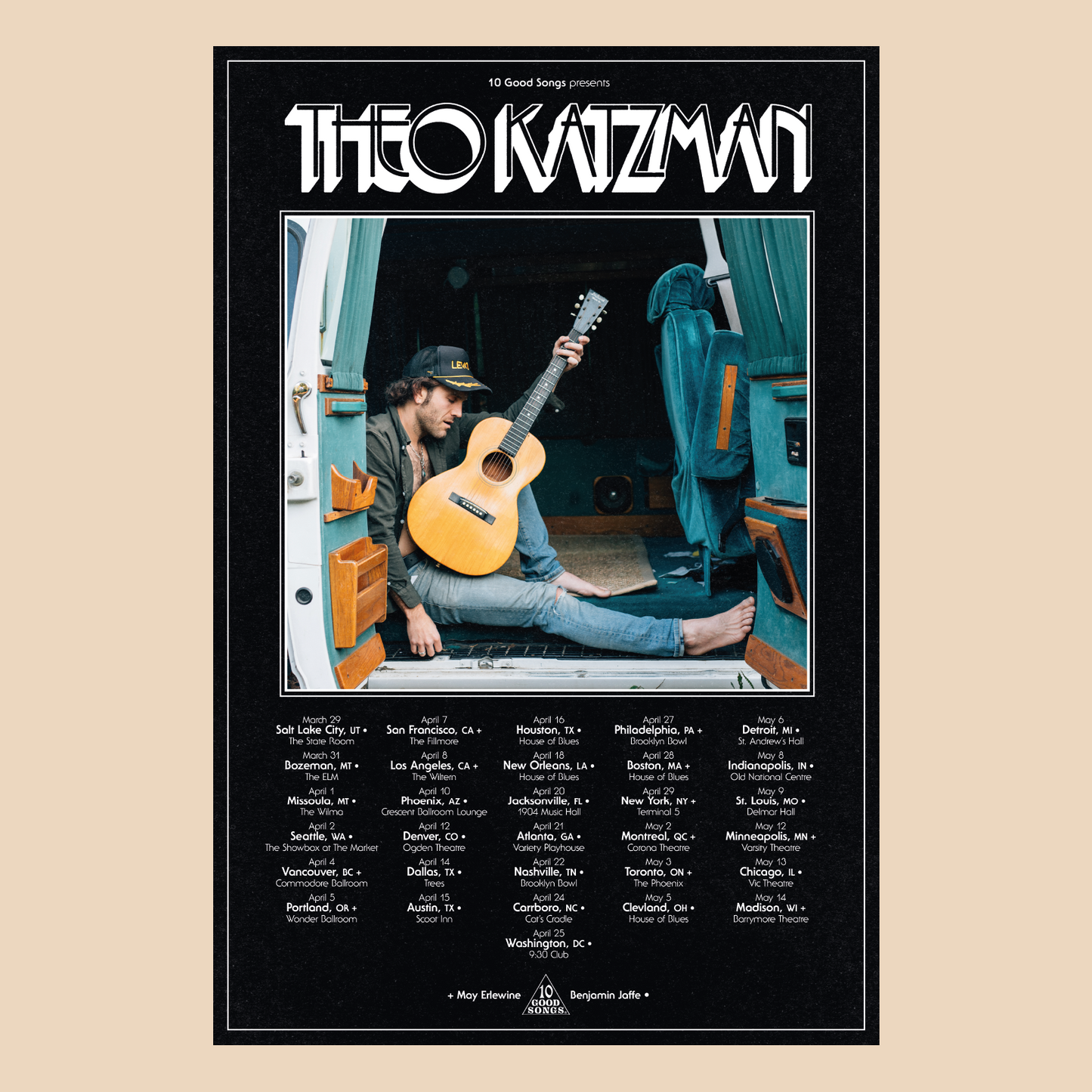 BE THE WHEEL // Dates Poster