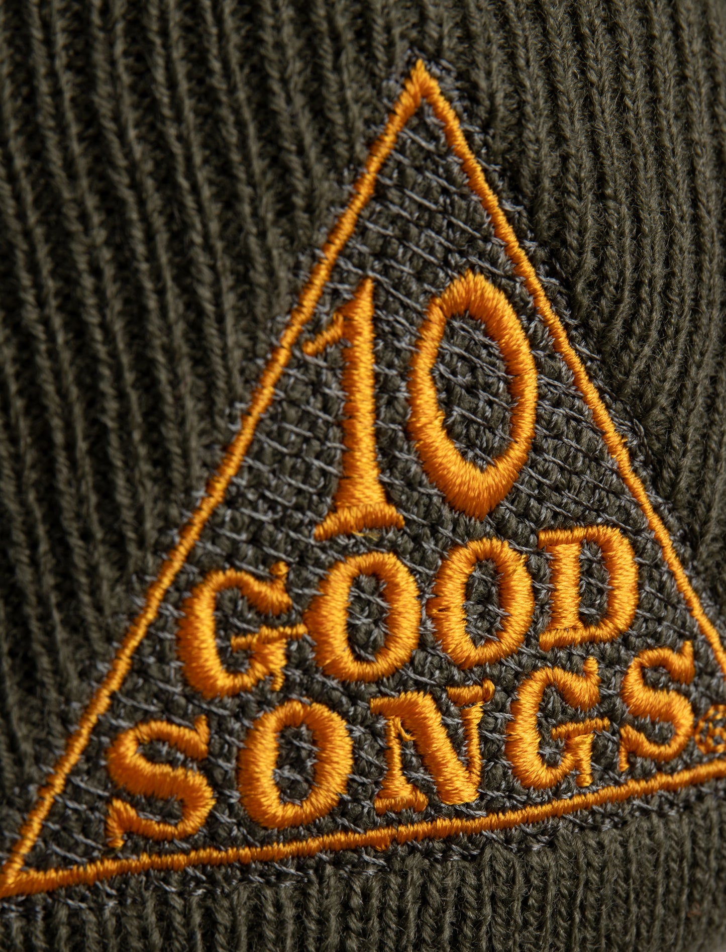 BE THE WHEEL // 10 Good Songs Embroidered Olive Beanie