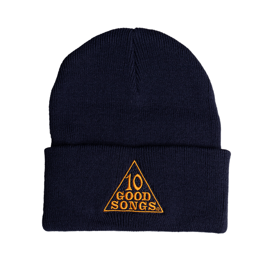 BE THE WHEEL // 10 Good Songs Embroidered Navy Beanie