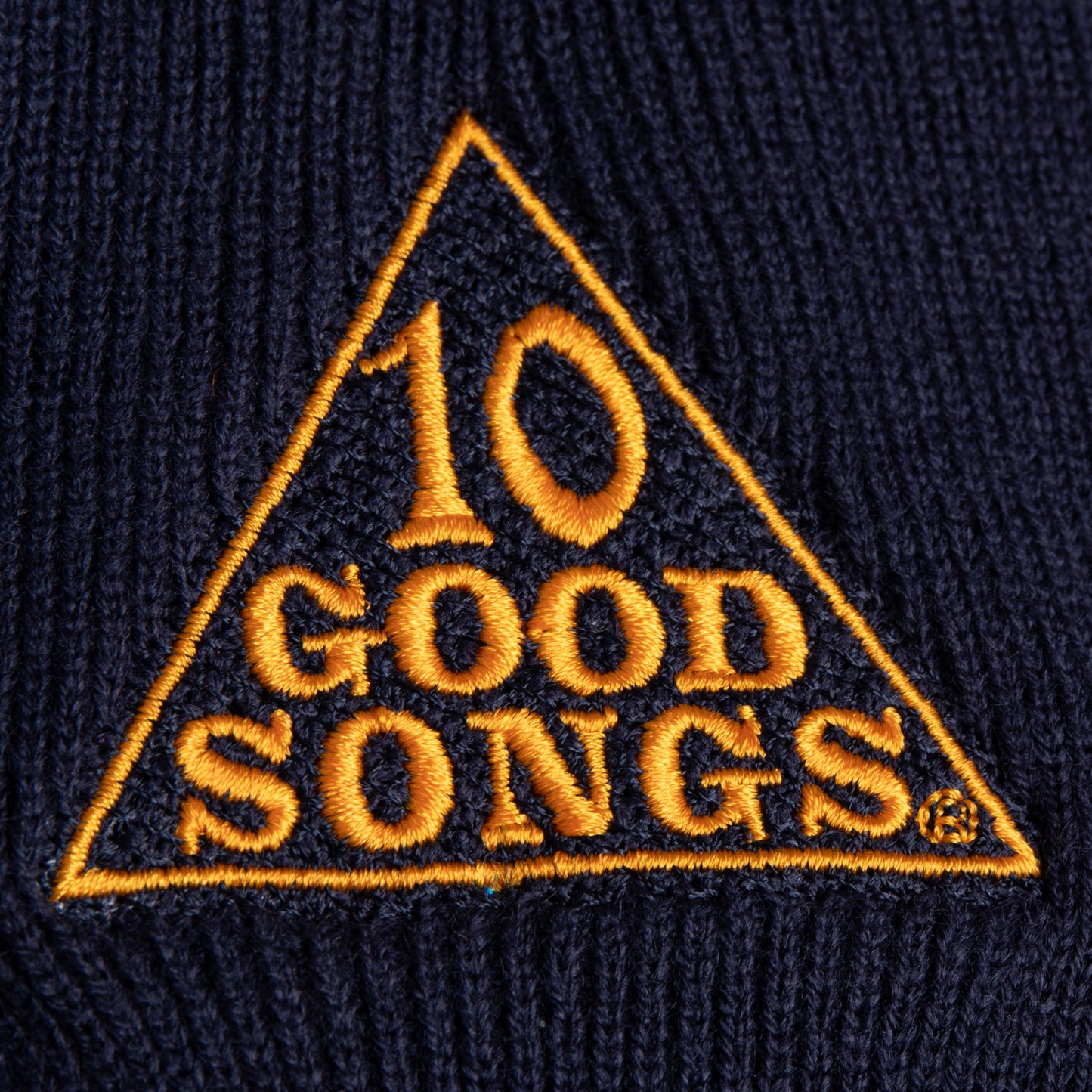 BE THE WHEEL // 10 Good Songs Embroidered Navy Beanie