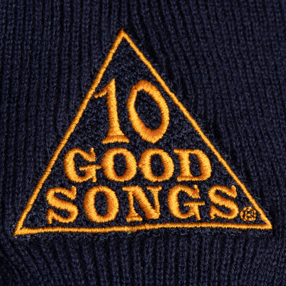 BE THE WHEEL // 10 Good Songs Embroidered Navy Beanie